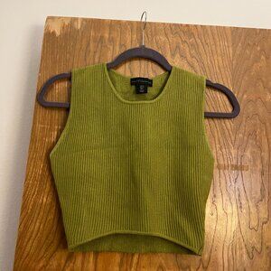 House of Harlow 1960 Lime Green Ribbed Crop Top